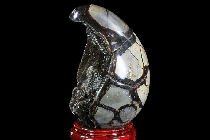 Septarian Dragon Egg Geode - Crystal Filled #88292
